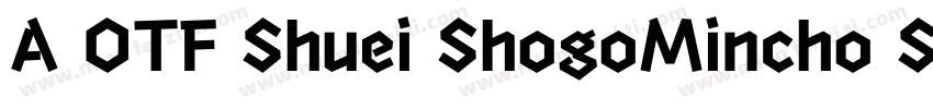 A OTF Shuei ShogoMincho Std字体转换
